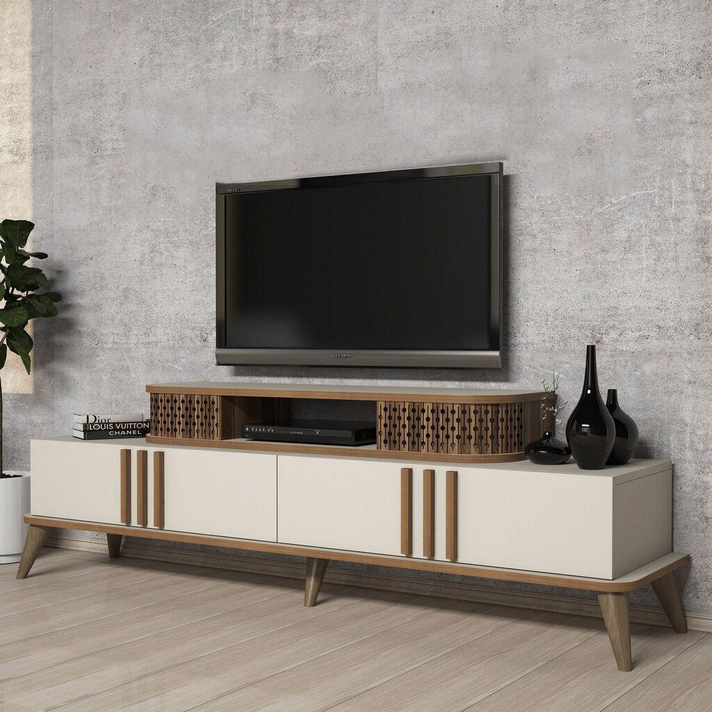 Hanah Home TV komoda Eylul, 168x39x51 cm, Krem