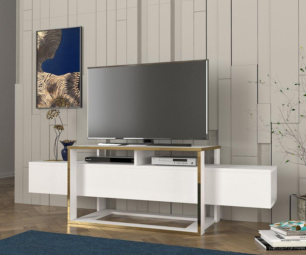 Hanah Home TV komoda Bianco, 160 cm, Bela