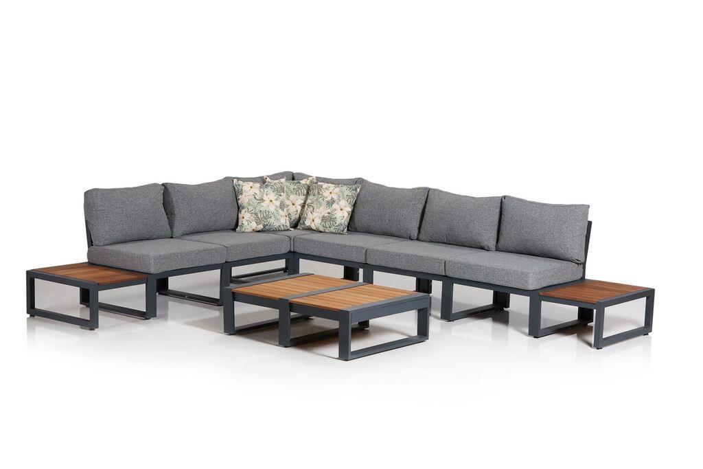 Hanah Home Set baštenskog nameštaja Lapuarta 3, Sivi