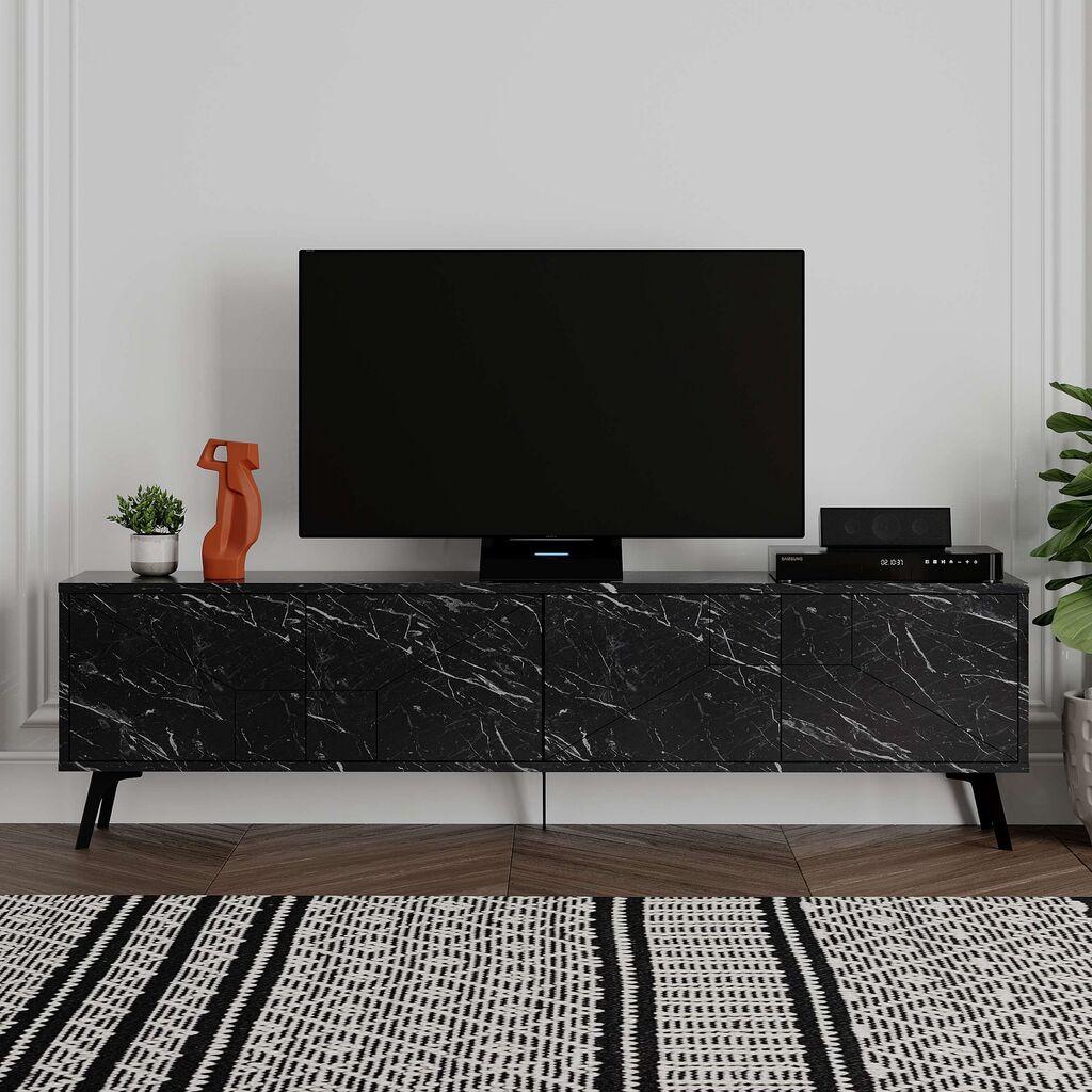 Hanah Home TV komoda Dune-Bendir, 180x50x29.6 cm, Crna