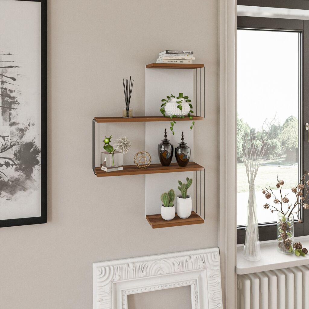 Hanah Home Zidna polica Cambel, 64x96x19 cm, Orah