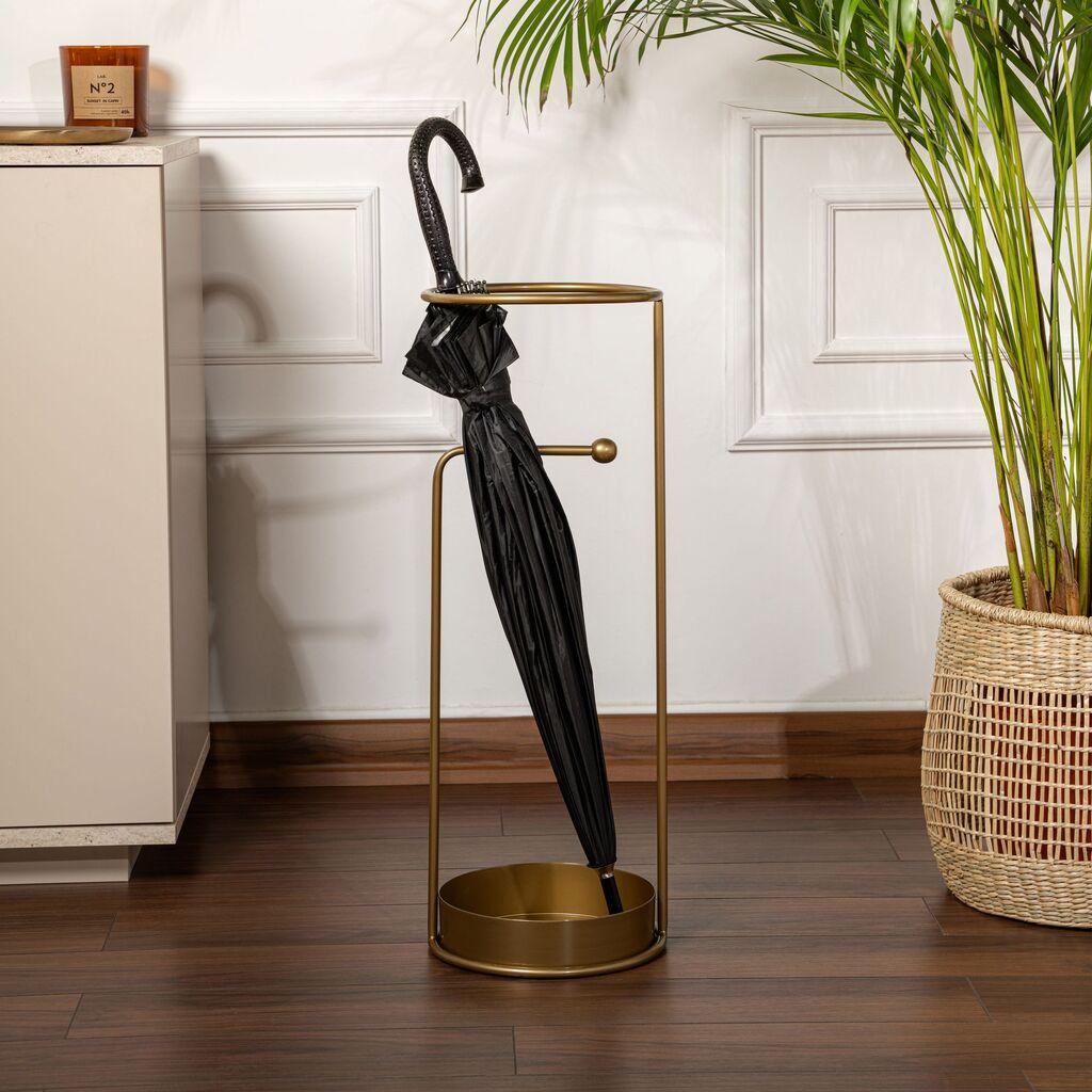 Aberto Design Stalak za kišobrane Semsiye-003, 22x22x60 cm, Zlatne boje