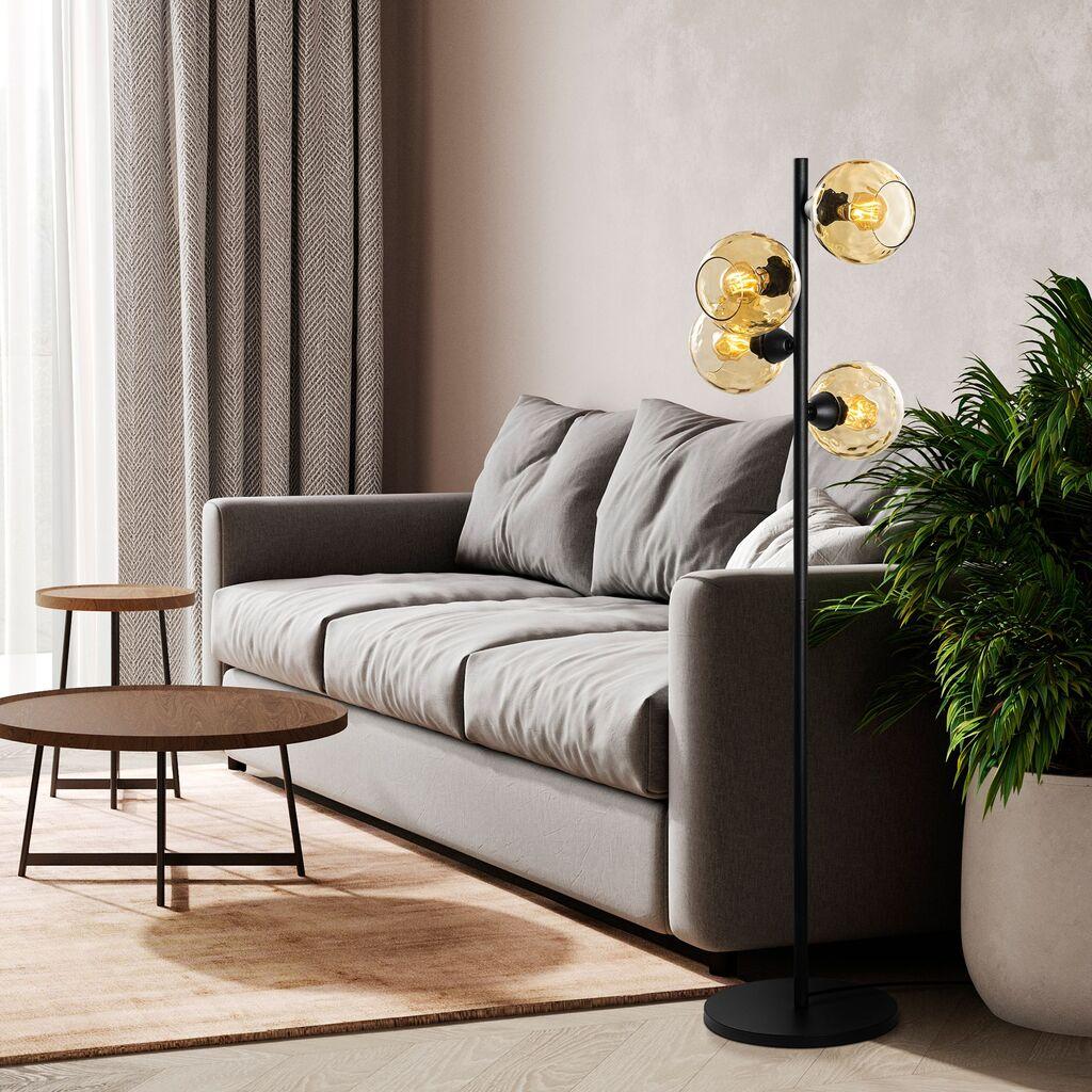 Opviq Podna lampa Benek-15-14534, 36x36x135 cm, IP20, Crno-žuta