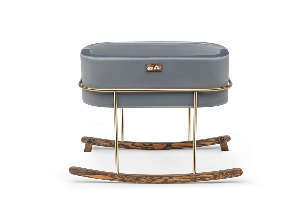 Hanah Home Kolevka Hier Metal, 90x70x58 cm, Sivo-zlatne boje