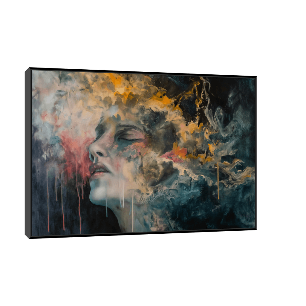 Canvas Slika na platnu Delikatna Gracija, Sa ramom, 90 x 60 cm, Crni