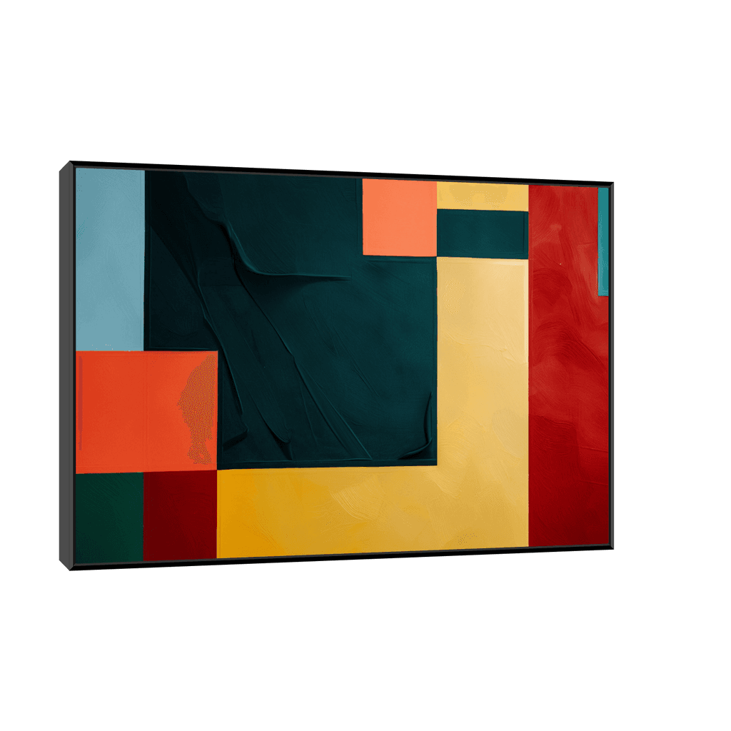 Canvas Slika na platnu Forme u bojama, Sa ramom, 75 x 50, Crni