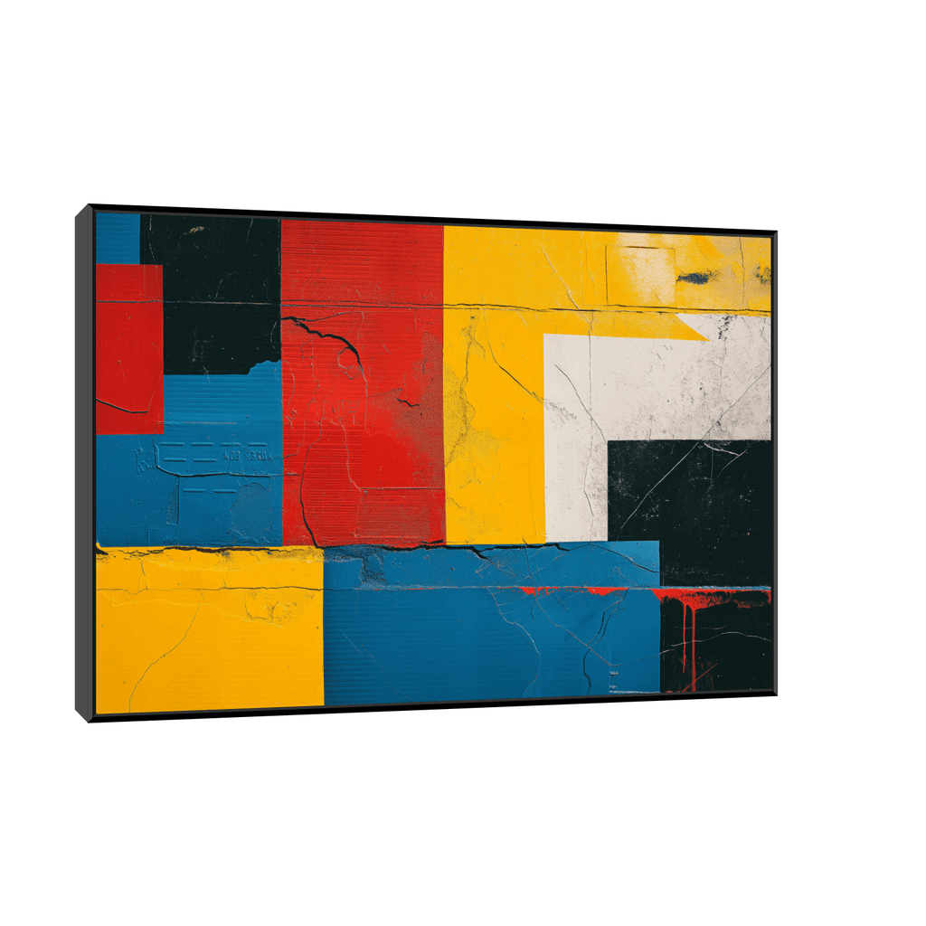 Canvas Slika na platnu Forme u bojama II, Sa ramom, 60 x 40 cm, Crni