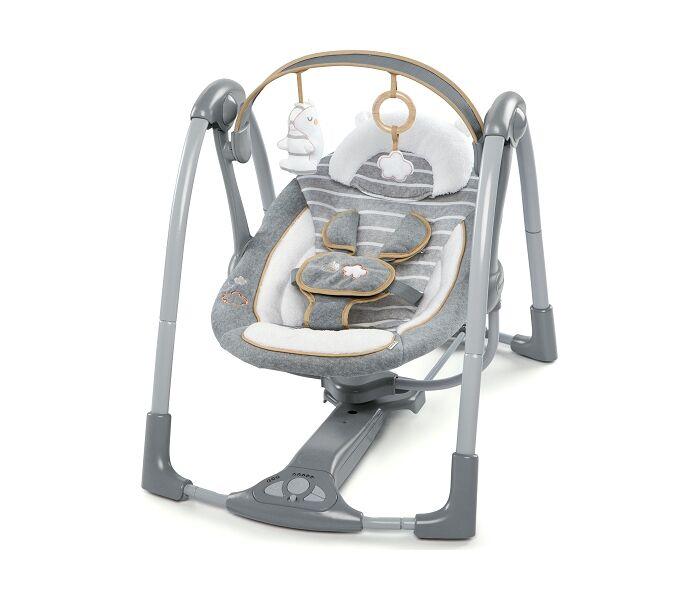 Kids II Ljulaška za bebe Boutique Collection Swing 'n go Portable Bella Meda 11023, Sivi