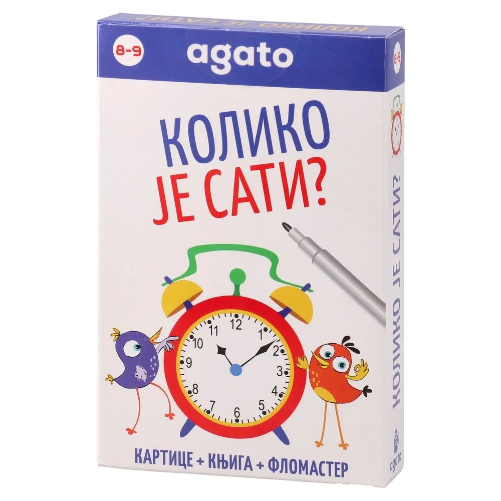 Agato Edukativne kartice Koliko je sati, 25 kartica, 8-9 godina