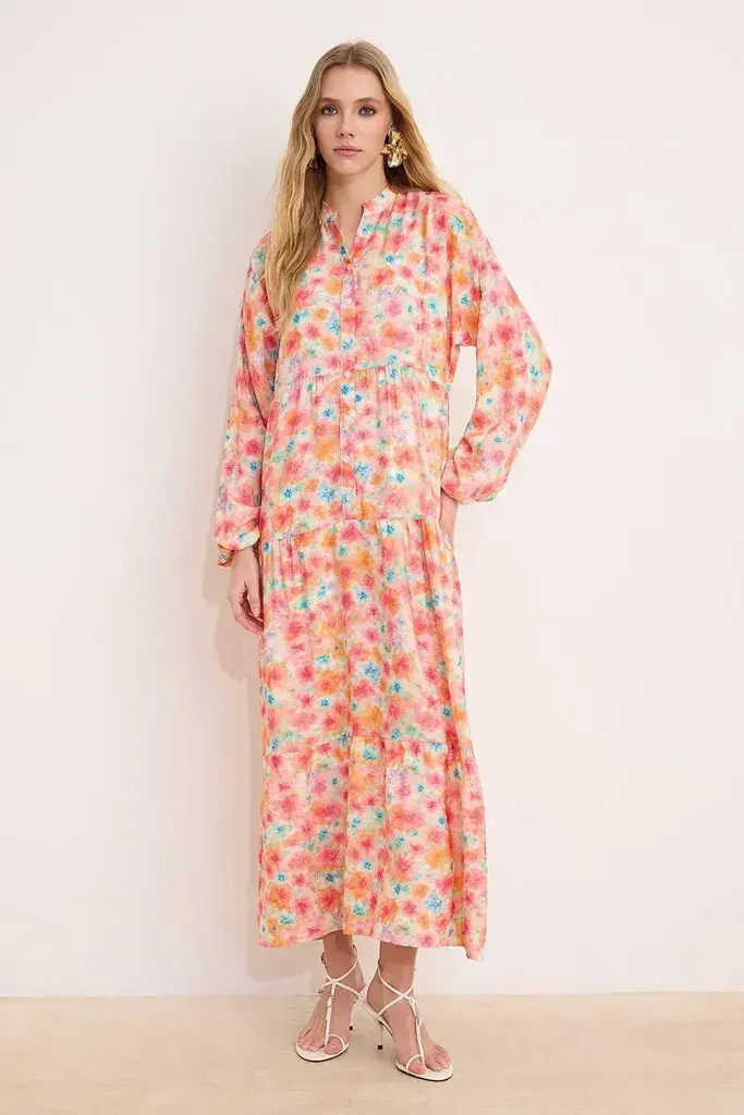 Trendyol Modest Ženska haljina Tctss26Eb00066, Narandžasta