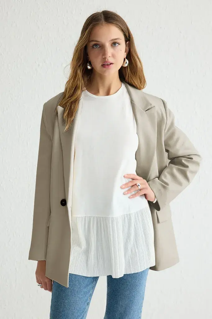 Trendyol Modest Ženska bluza Tctss25Uk00005, Bela