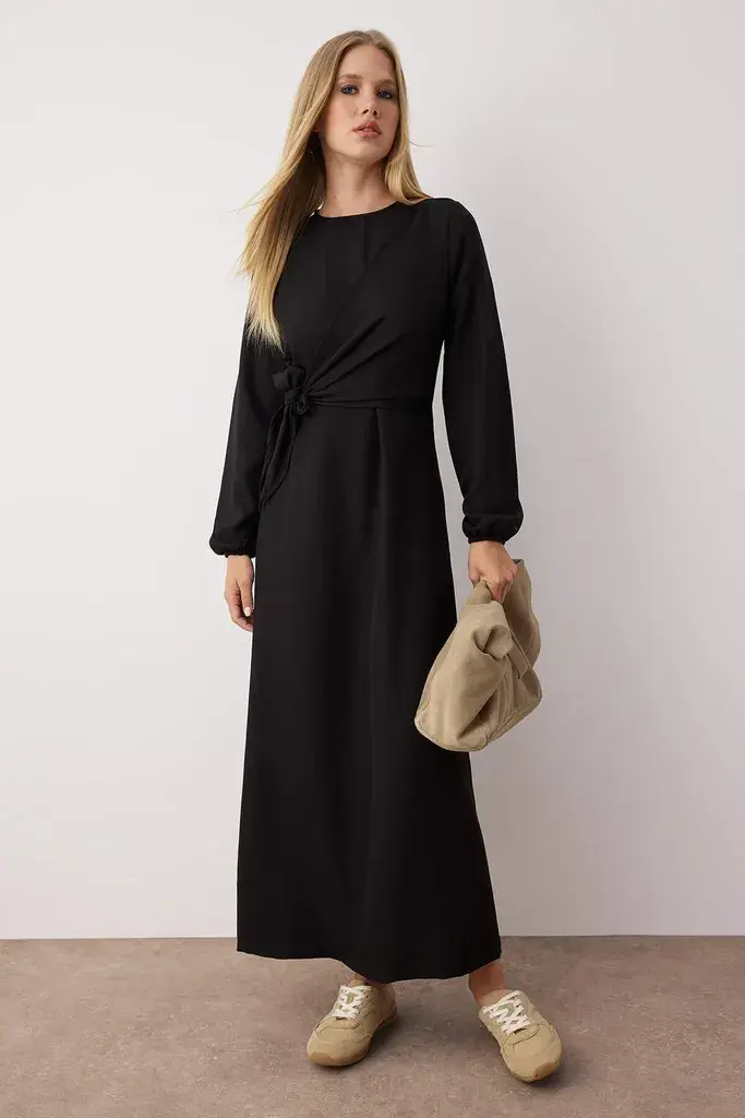 Trendyol Modest Ženska haljina Tctss25Eb00129, Crna