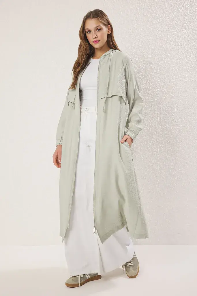 Trendyol Modest Ženska jakna Tctss25Kf00007, Zelena