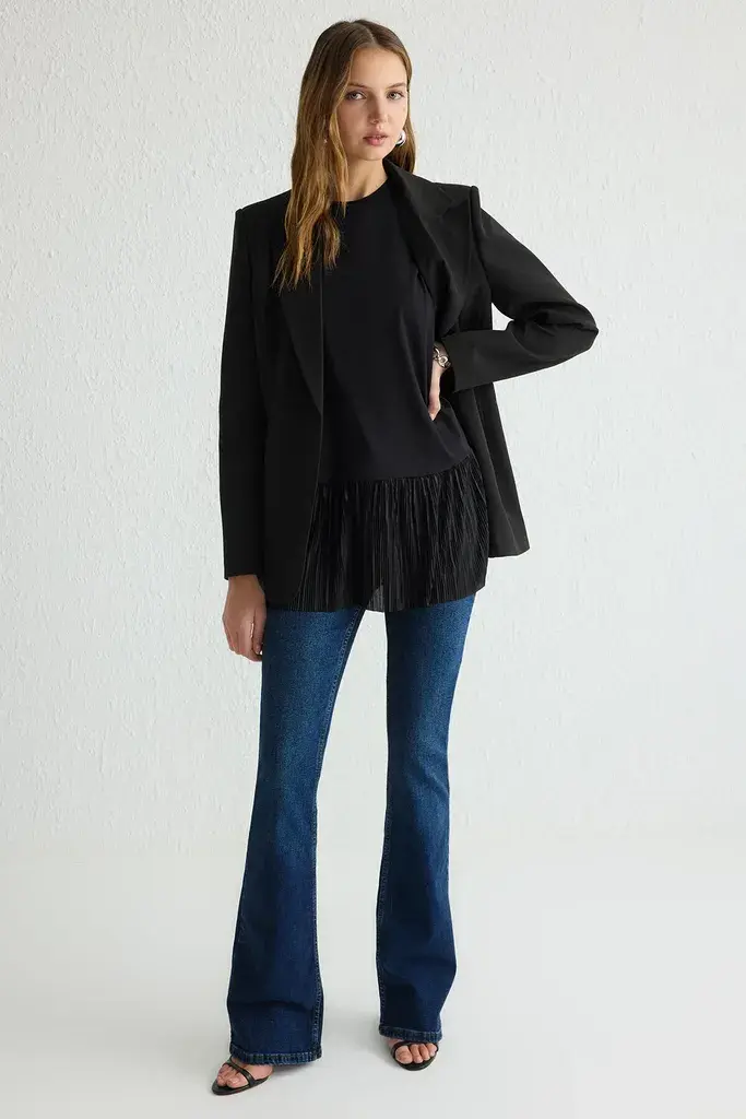Trendyol Modest Ženska bluza Tctss25Uk00005, Crna