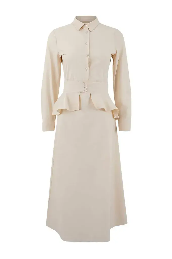Trendyol Modest Ženska haljina Tctss26Eb00006, Krem