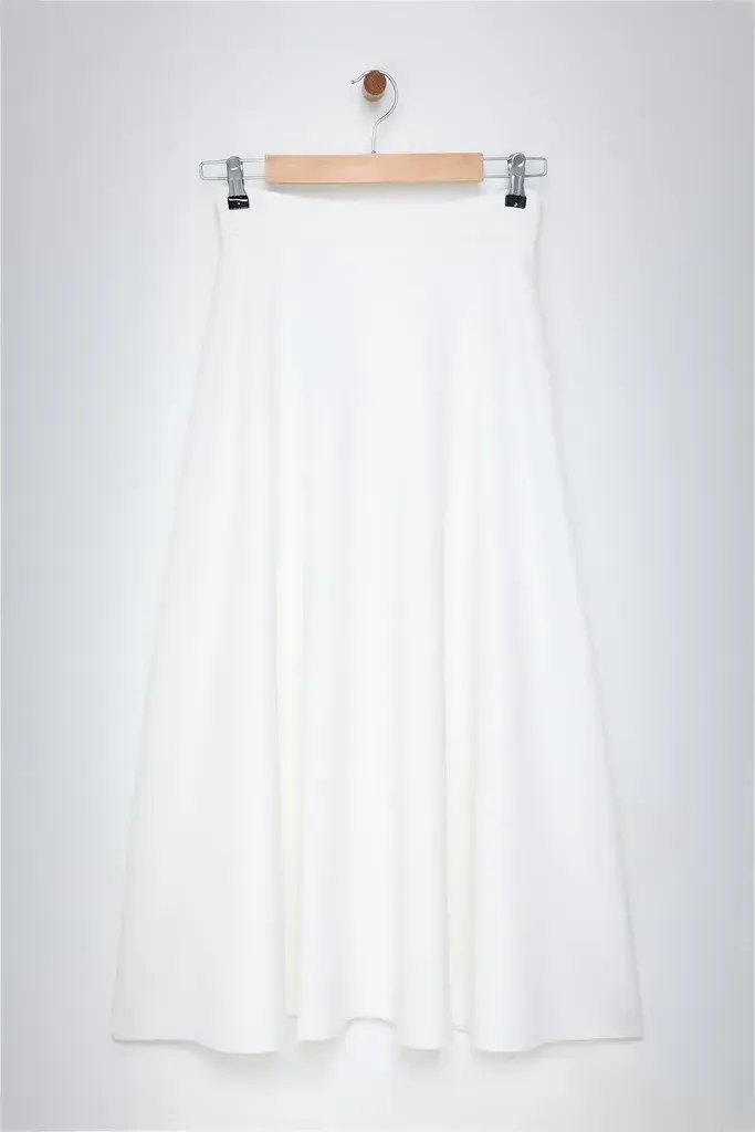 Trendyol Modest Ženska suknja Tctaw25Ee00009, Krem