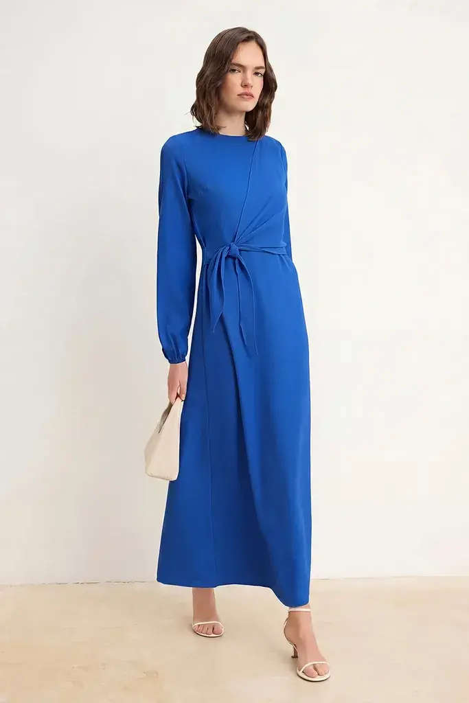 Trendyol Modest Ženska haljina Tctss25Eb00129, Plava