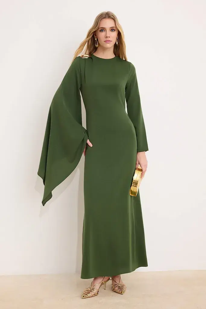 Trendyol Modest Ženska haljina Tctss26Db00006, Kaki