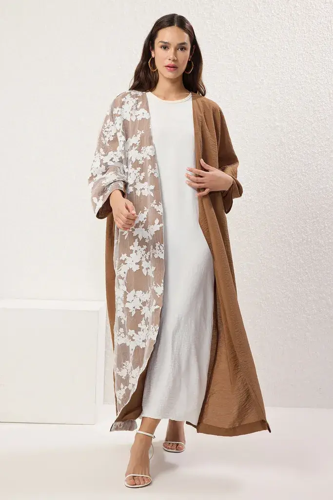 Trendyol Modest Ženski kardigan Tctss25Kf00001, Smeđi