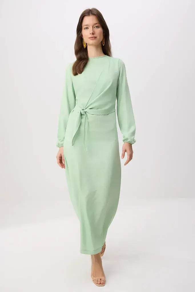 Trendyol Modest Ženska haljina Tctss25Eb00129, Zelena