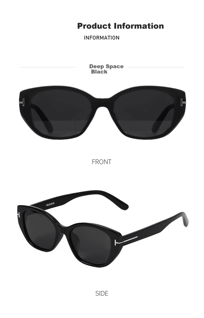 Vegoos Unisex naočare za sunce, Crne