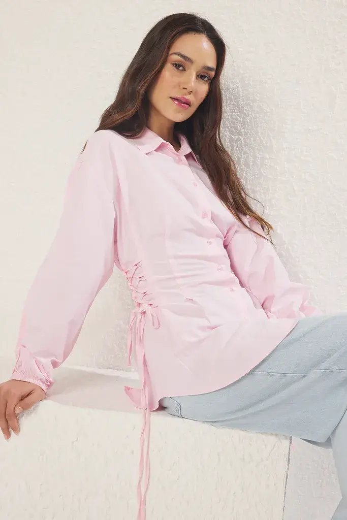 Trendyol Modest Ženska košulja Tctss25Tg00003, Roza