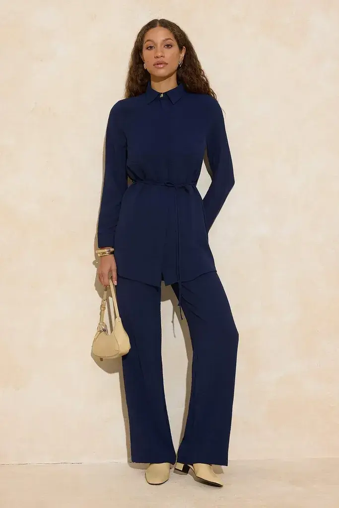 Trendyol Modest Ženski komplet Tctss25Us00034, Tamnoplavi