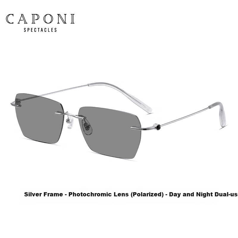 Caponi Unisex naočare za sunce, Srebrne