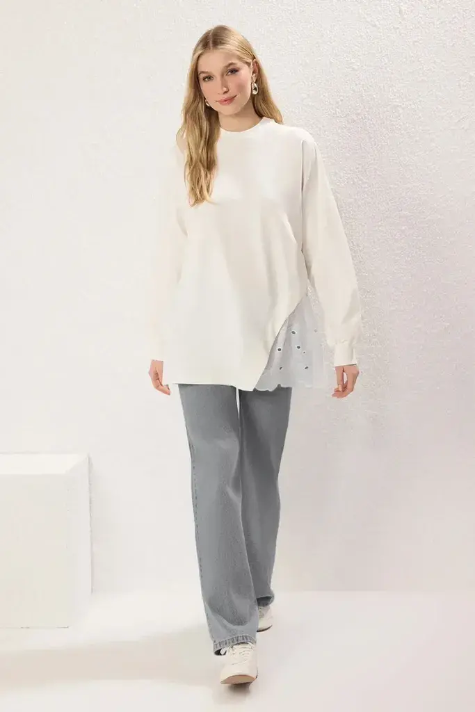 Trendyol Modest Ženska bluza Tctss25Uk00001, Krem
