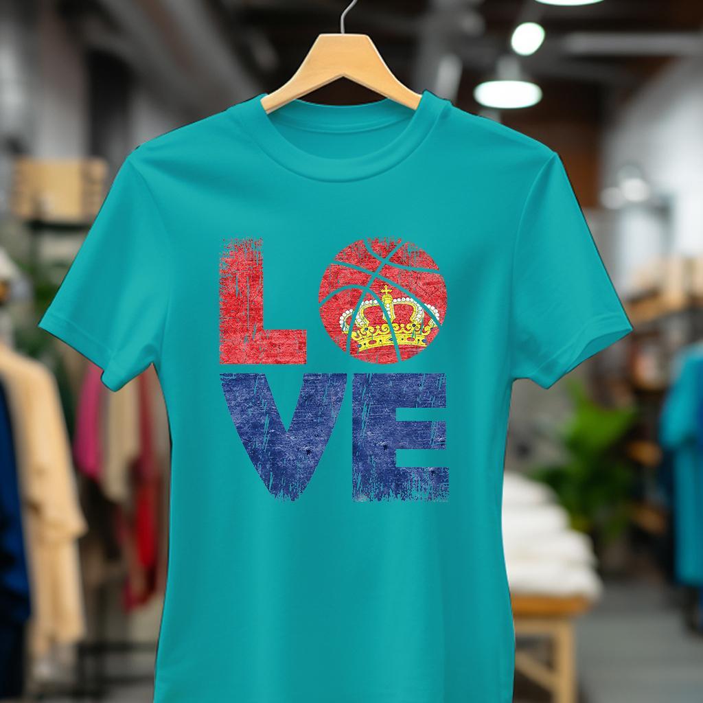 Camiseta Ženska majica sa štampanim printom Cam 992, Tirkizna