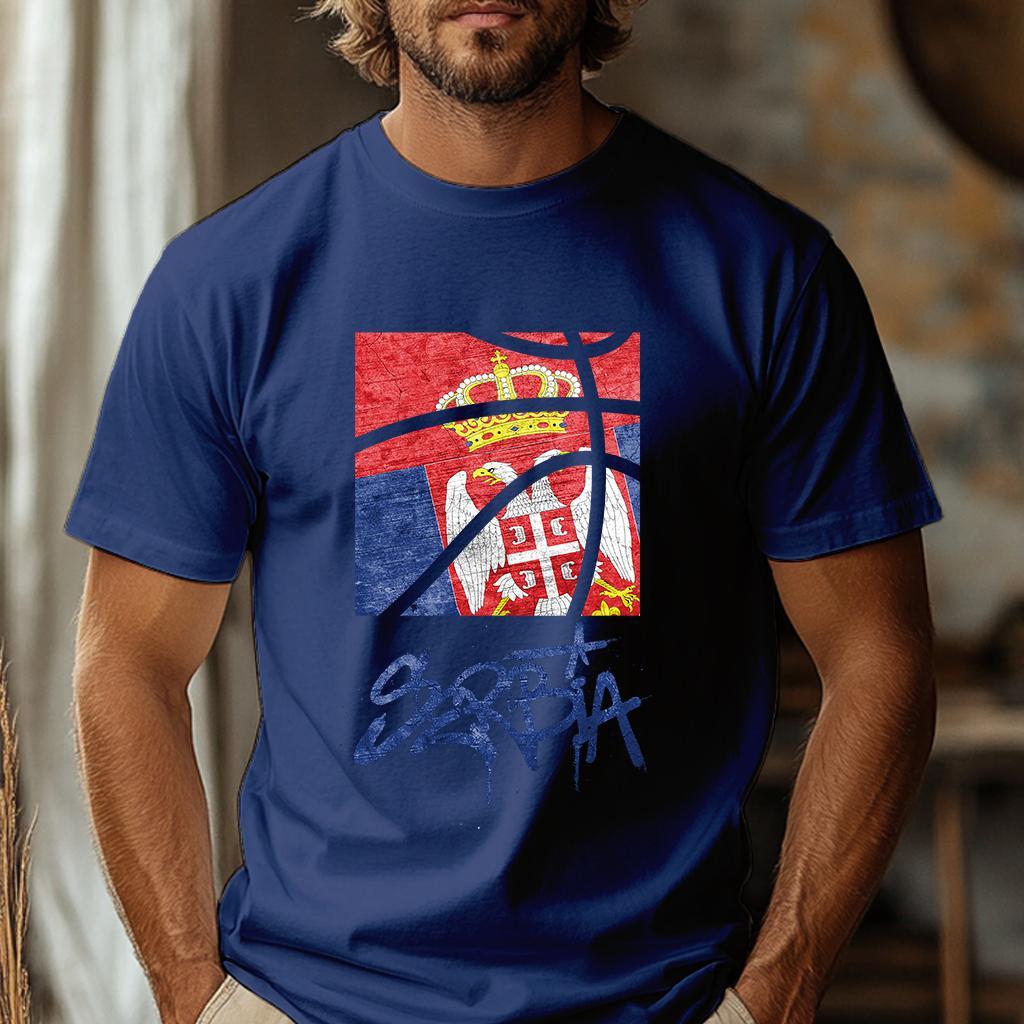 Camiseta Muška majica sa štampanim printom Cam 995, Indigo