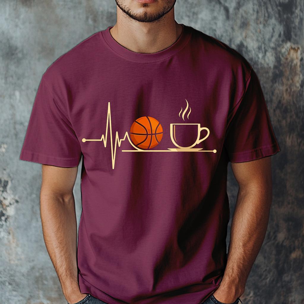 Camiseta Muška majica sa štampanim printom Cam 4010, Bordo