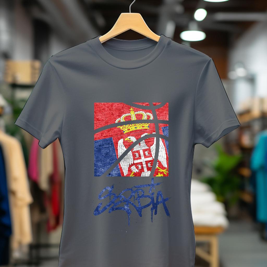 Camiseta Ženska majica sa štampanim printom Cam 995, Tamnosiva