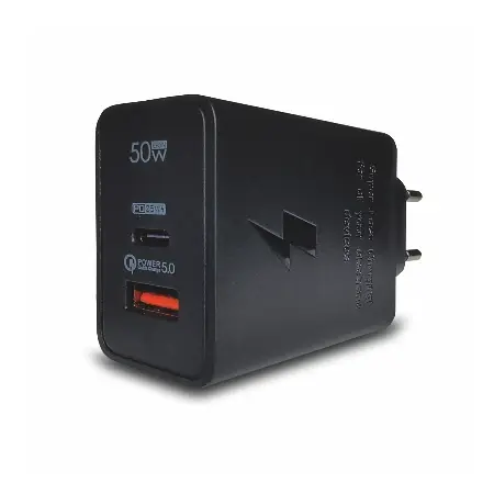 Bavin Punjač KeKe PD002, 50 W, USB-A i Type C, Crni