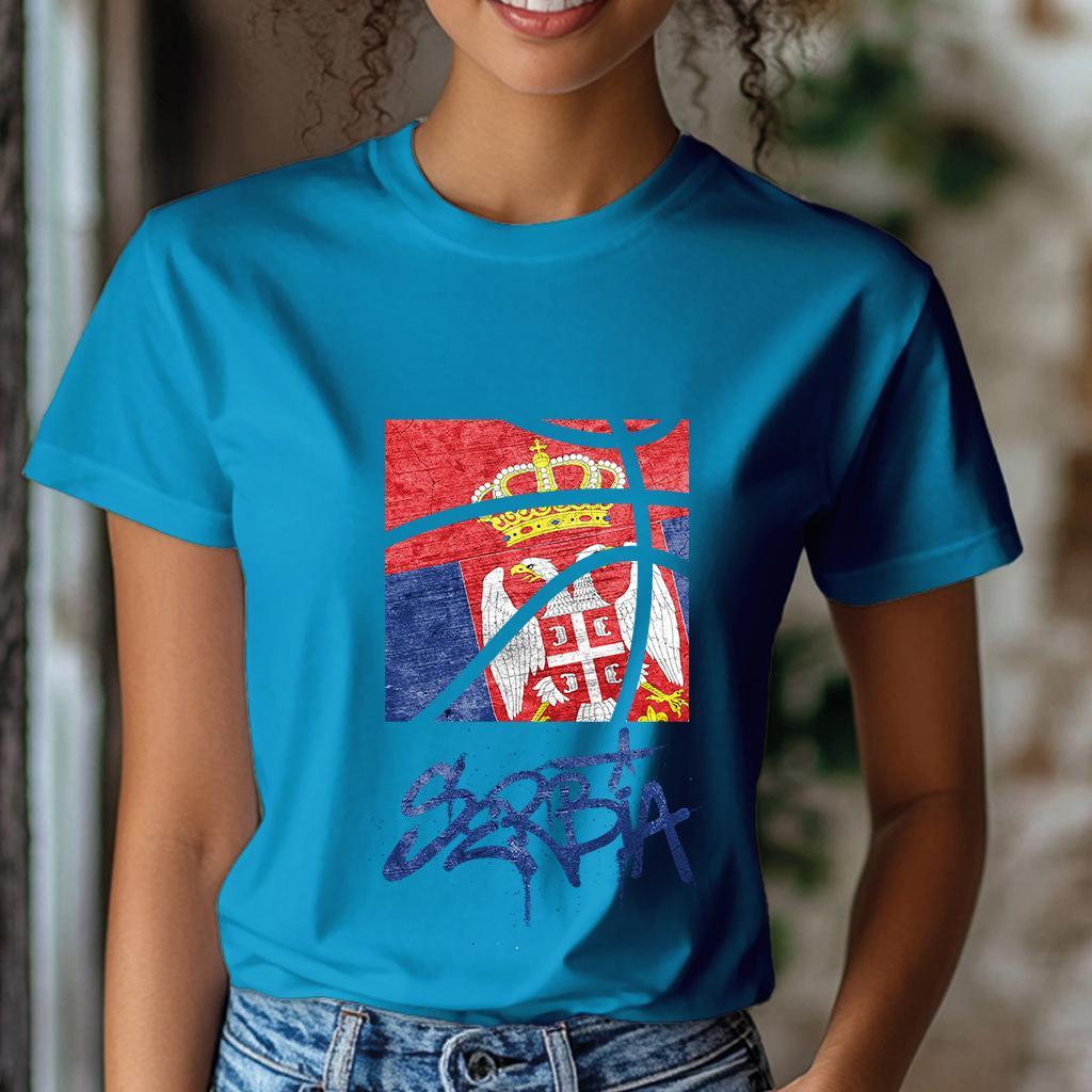 Camiseta Ženska majica sa štampanim printom Cam 995, Akva