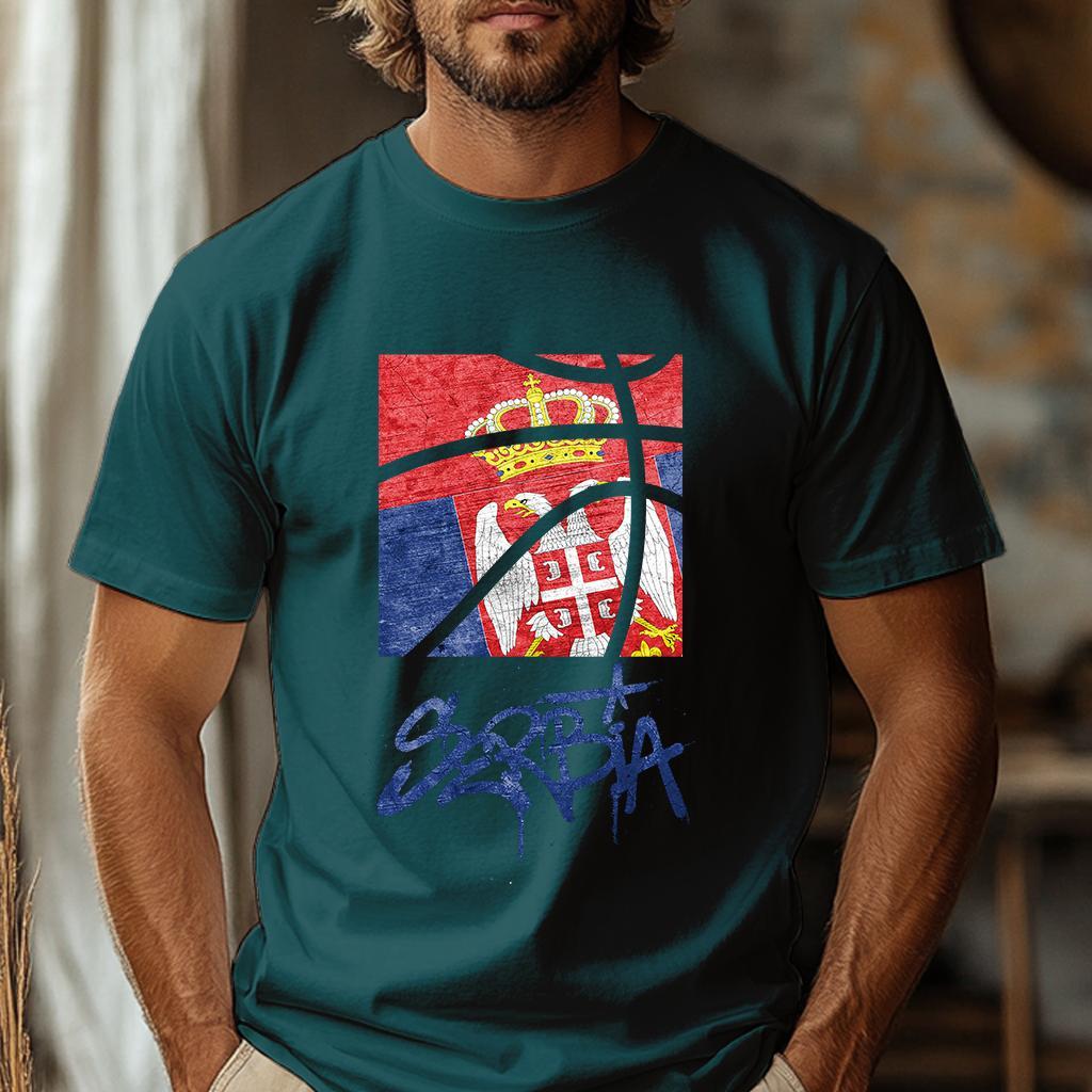 Camiseta Muška majica sa štampanim printom Cam 995, Petrolej