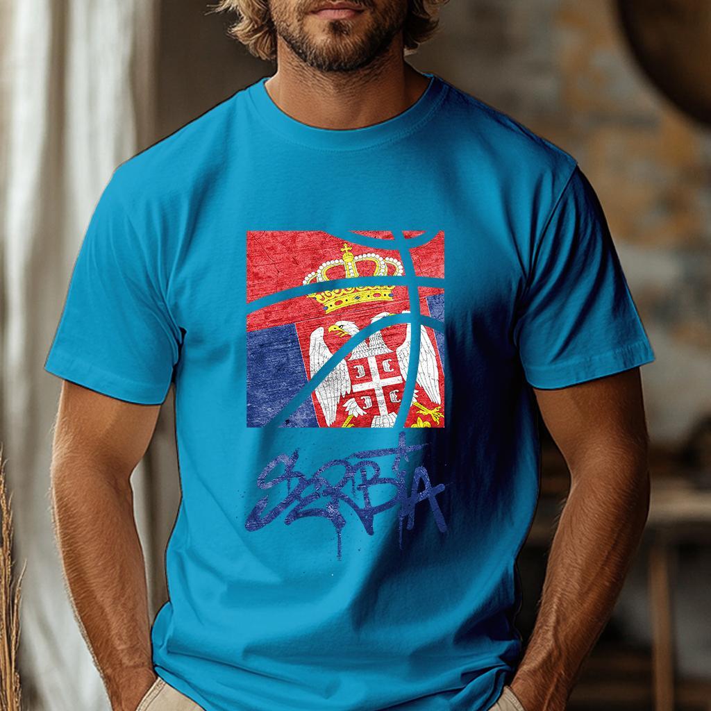 Camiseta Muška majica sa štampanim printom Cam 995, Akva