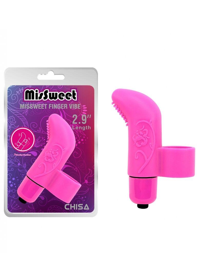 Vibrator MisSweet Finger Vibe, 7.4cm, Roze