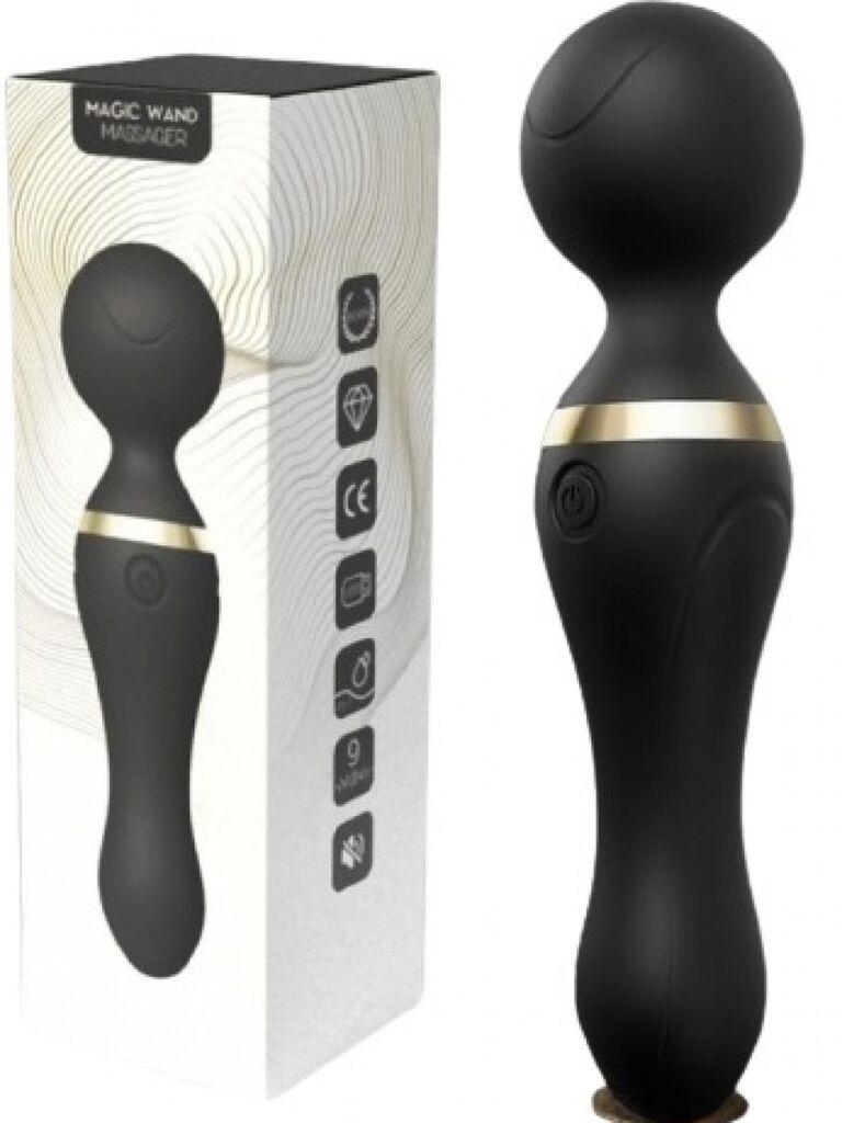 Stimulator za klitoris Freeza, 19.4cm, Crni