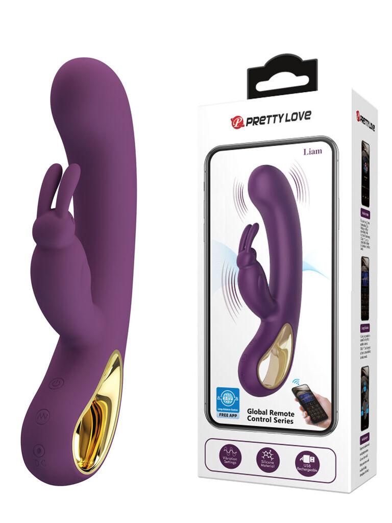 Vibrator Liam, 21cm, Ljubičasti