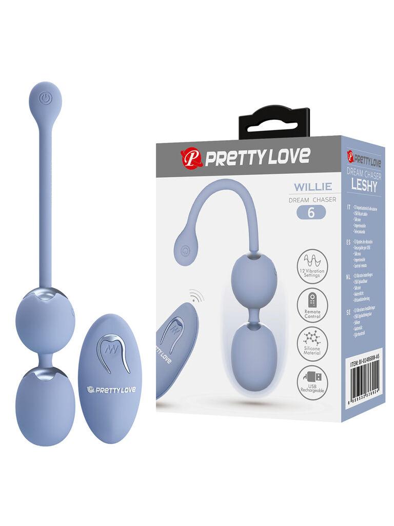 Vibro jaje Pretty love Willie, 20.5cm, Plavo