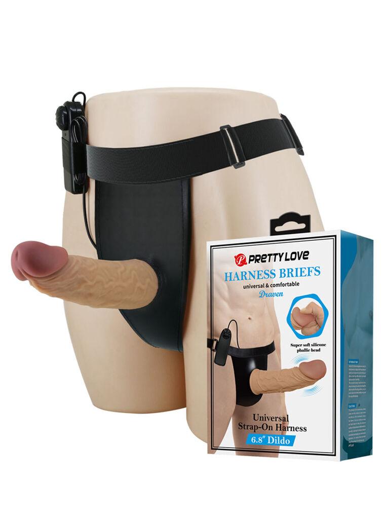 Strap On Pretty love Harness briefs Draven, 17.5cm