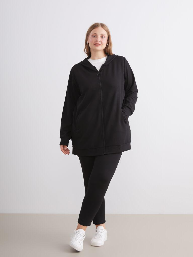 LC Waikiki Ženski duks W59380Z8-CVL, Crni