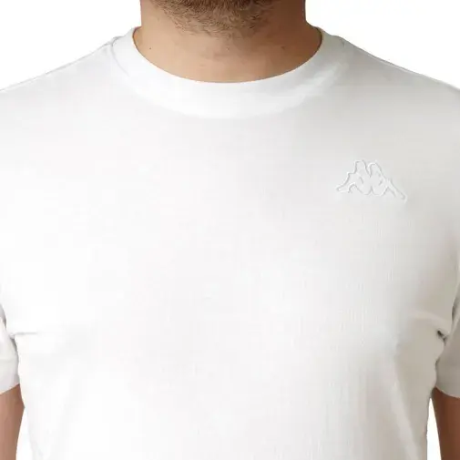 Kappa Muška majica kratkih rukava Logo Safers, Bela