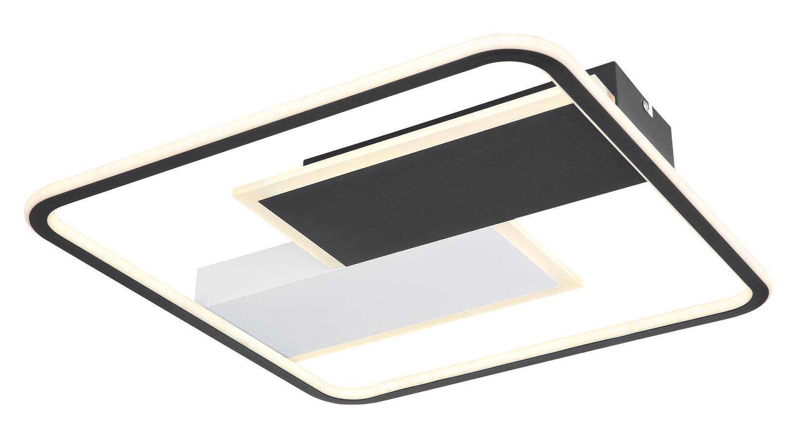 Plafonska lampa, mat crna, LED