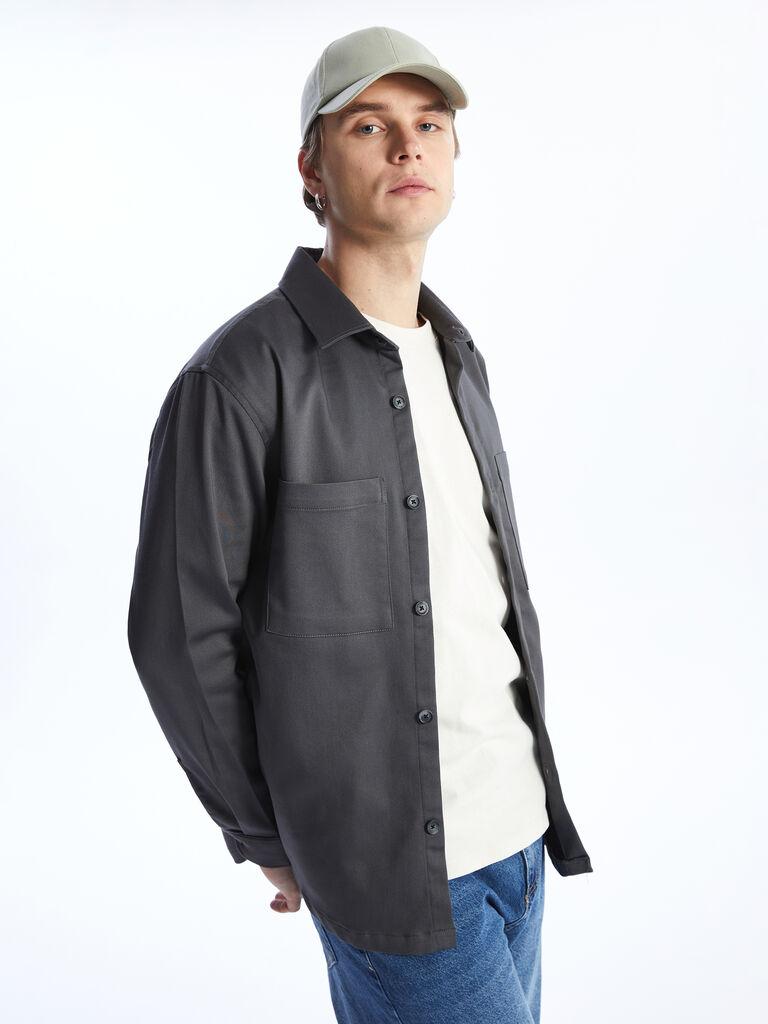 LC Waikiki Muška košulja S46828Z8-HGL, Tamnosiva