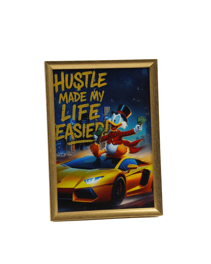 Fortune Frames Ram za slike Hustle Lambo, Zlatne boje