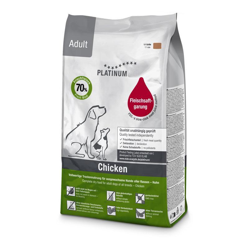 Platinum Suva hrana za odrasle pse Piletina, 5kg