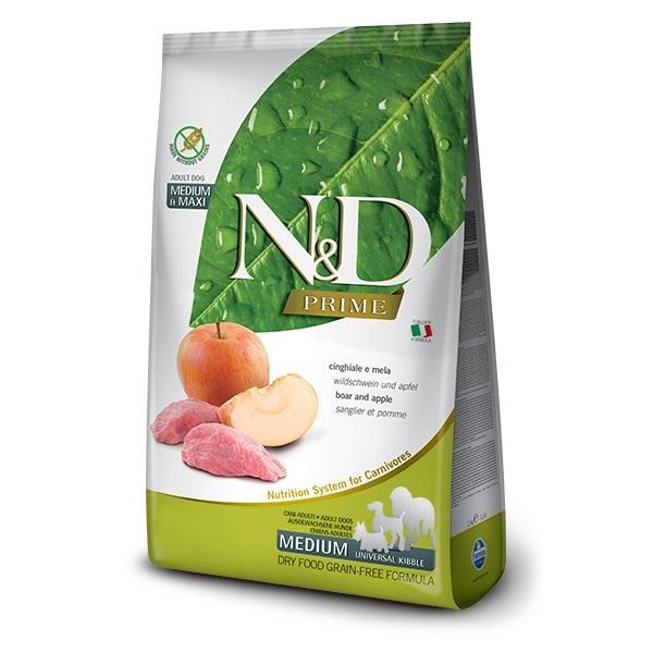 ND Suva hrana za odrasle pse Prime Medium/maxi, Divlja svinja i jabuka, 12kg
