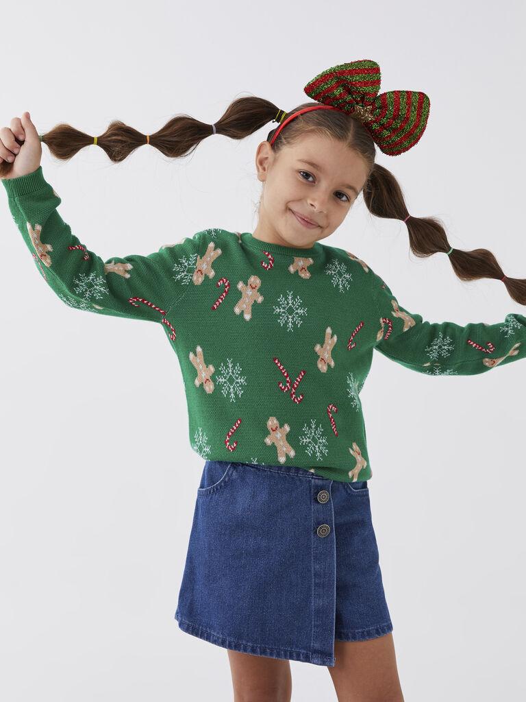 LC Waikiki Džemper za devojčice W2CA09Z4-MKD, Zeleni